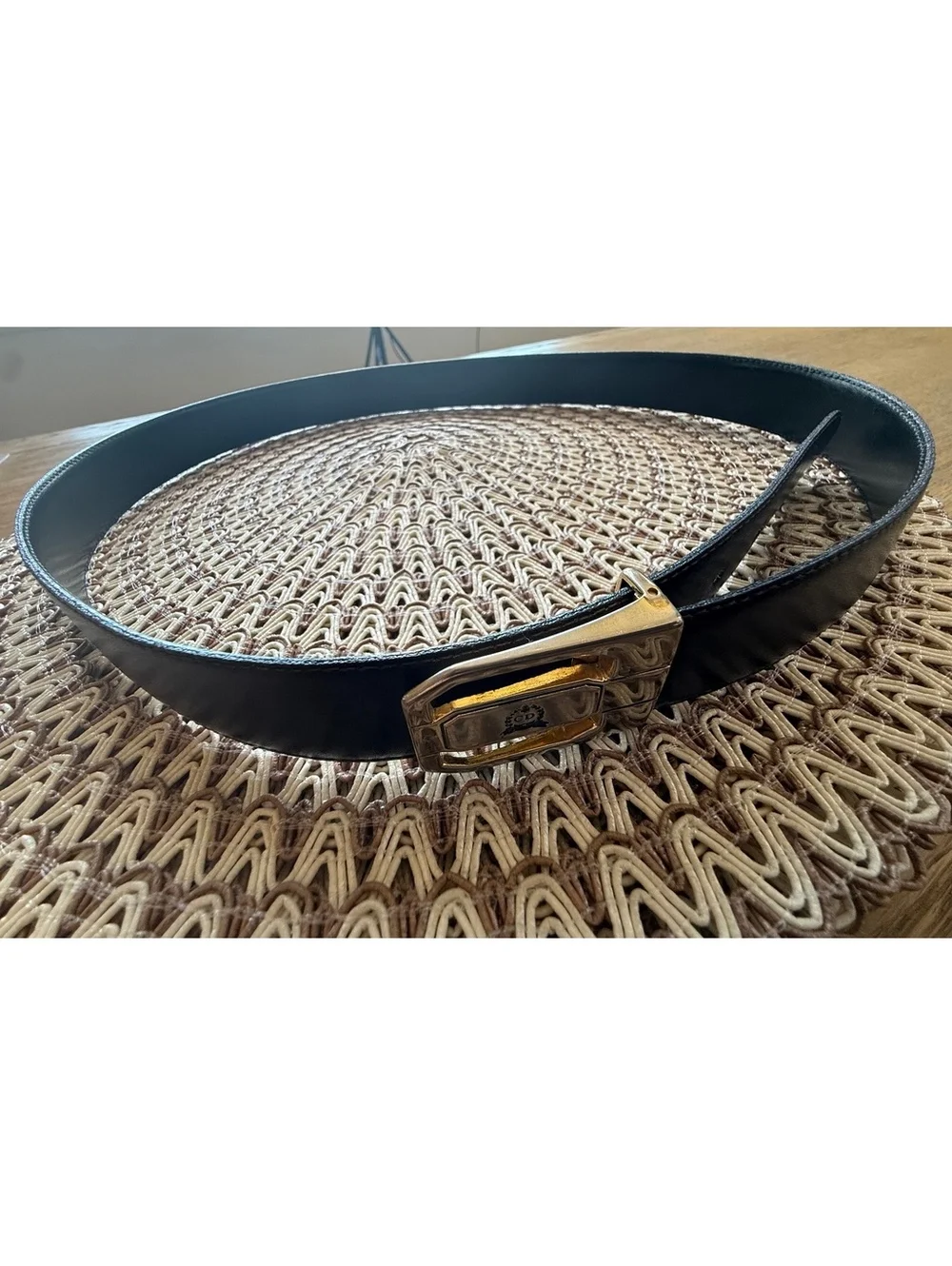 Vintage Christian Dior Reversible Men's Leather Belt M/L black/brown